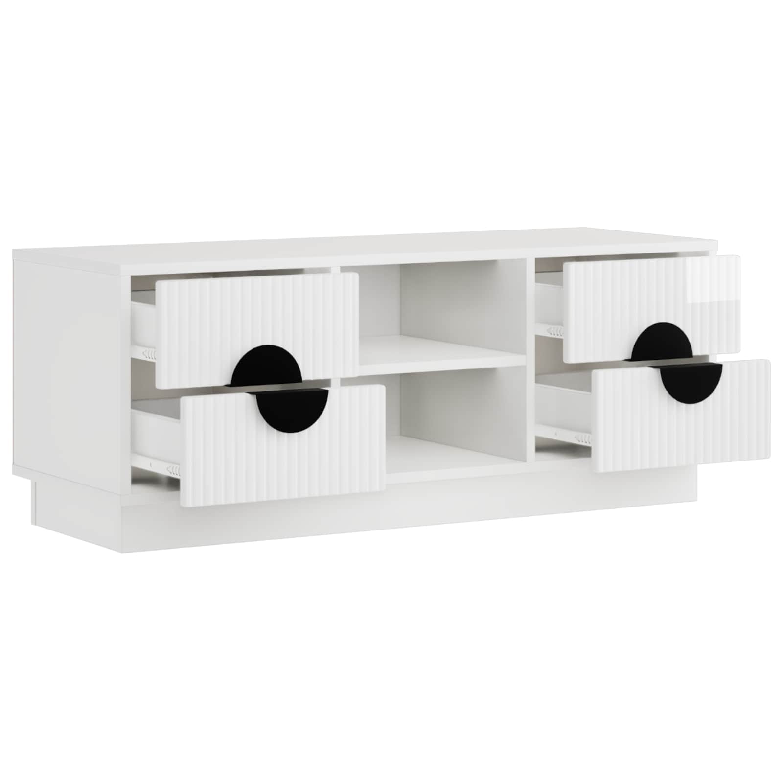 TV omarica VENRAY 101 x 36,5 x 40 cm Bela visok sijaj