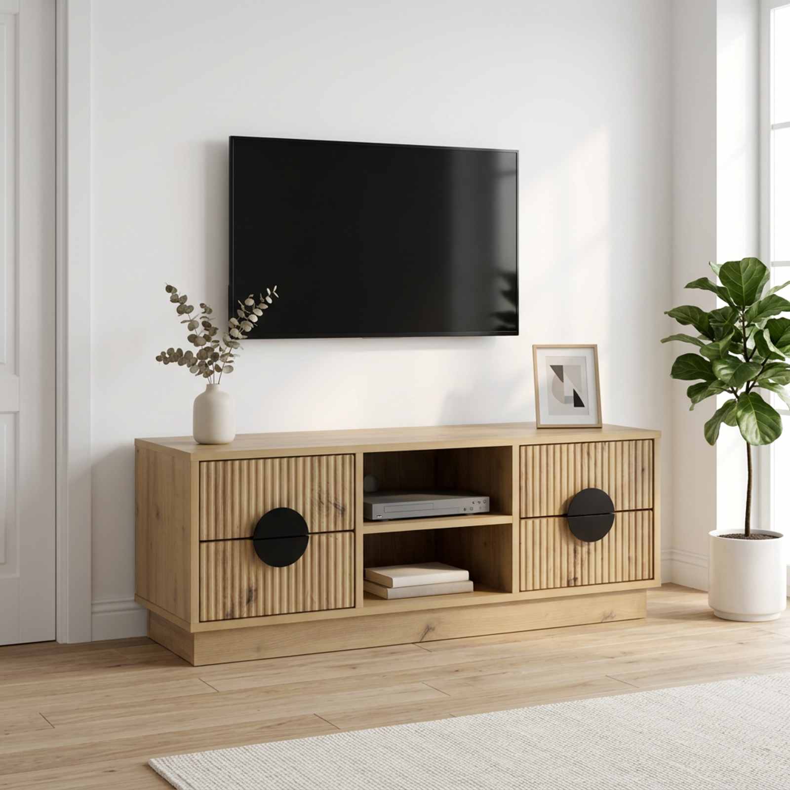 vidaXL TV-skap VENRAY 101 x 36,5 x 40 cm Artisan eik