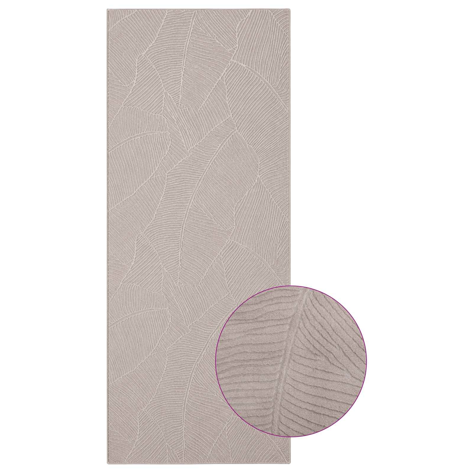 vidaXL - Tapijt - IZA - Beige - 80 - x - 200 - cm - 100% - Polyester - Laagpolig