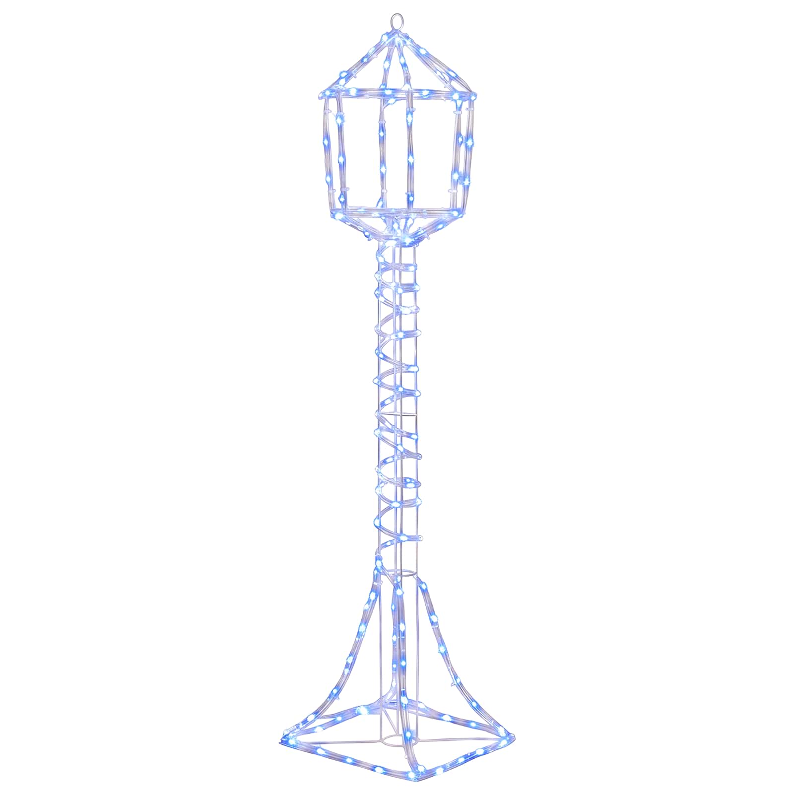 vidaXL LED-kerstlantaarnpaal LOVIISA 160 LED's Blauw 24 x 24 x 102 cm, foto 3