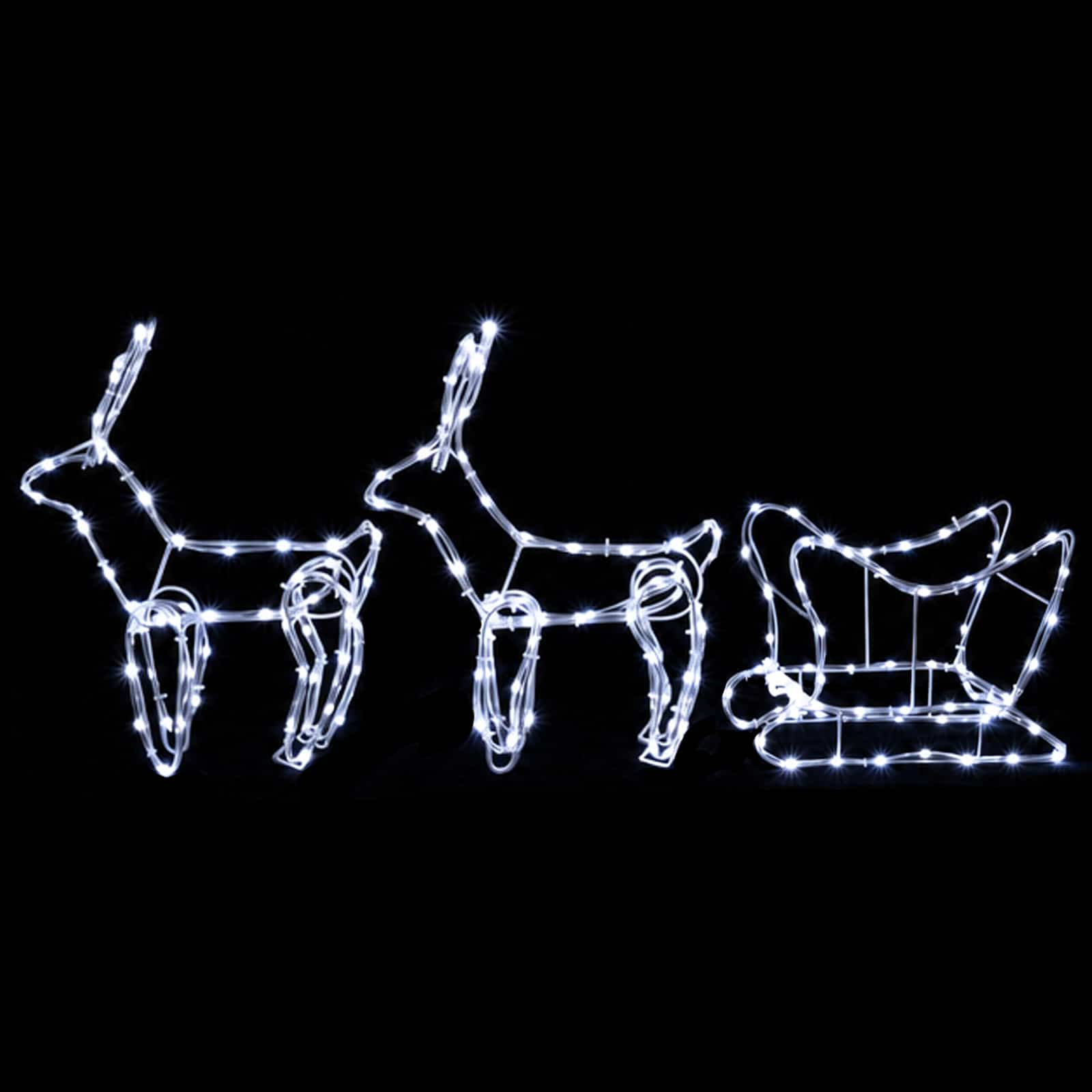 Okrasitev za božič z jelenskimi in sankami LOVIISA 240 LED