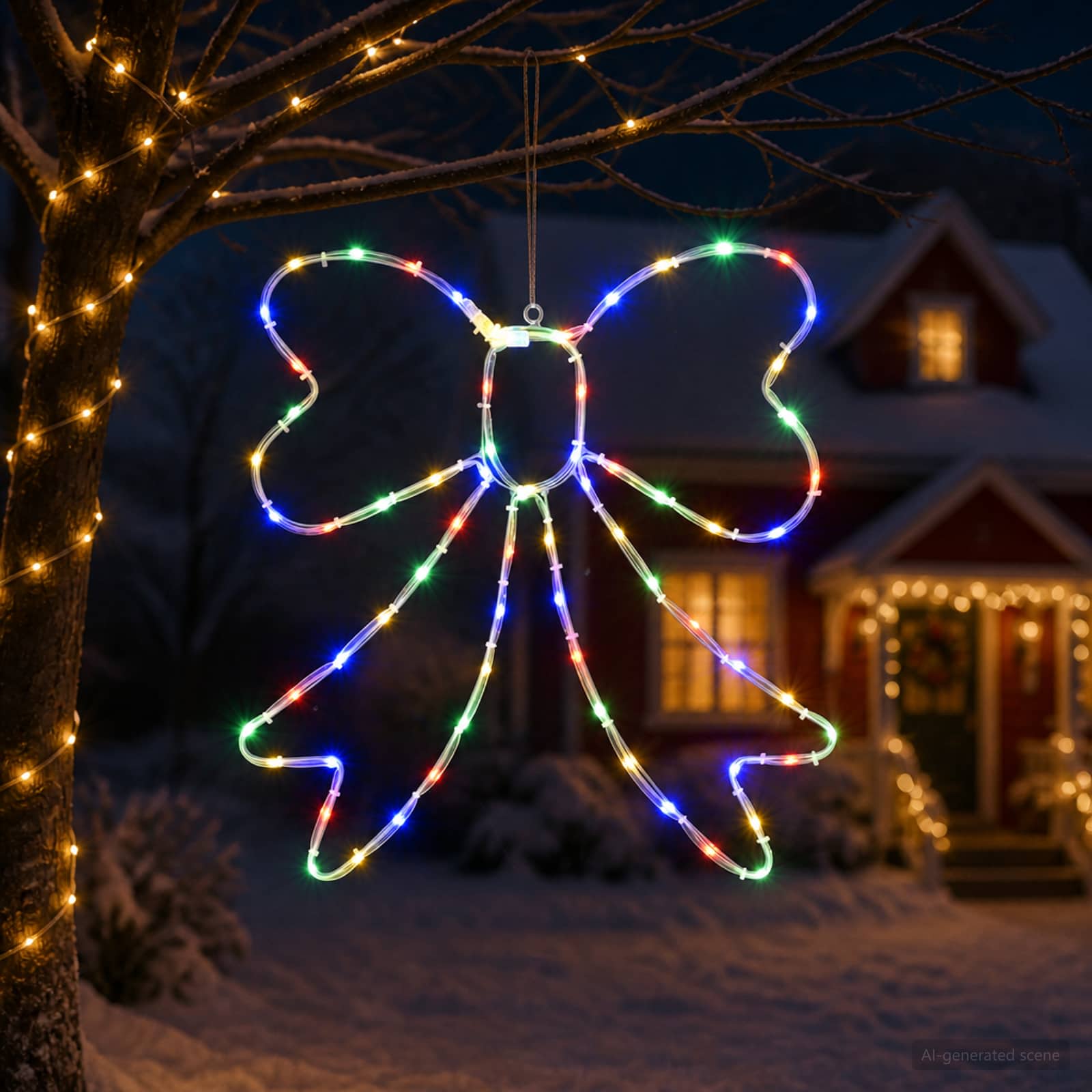 LED svetleča pentlja LOVIISA 70 LED Večbarvno 50 x 51 cm