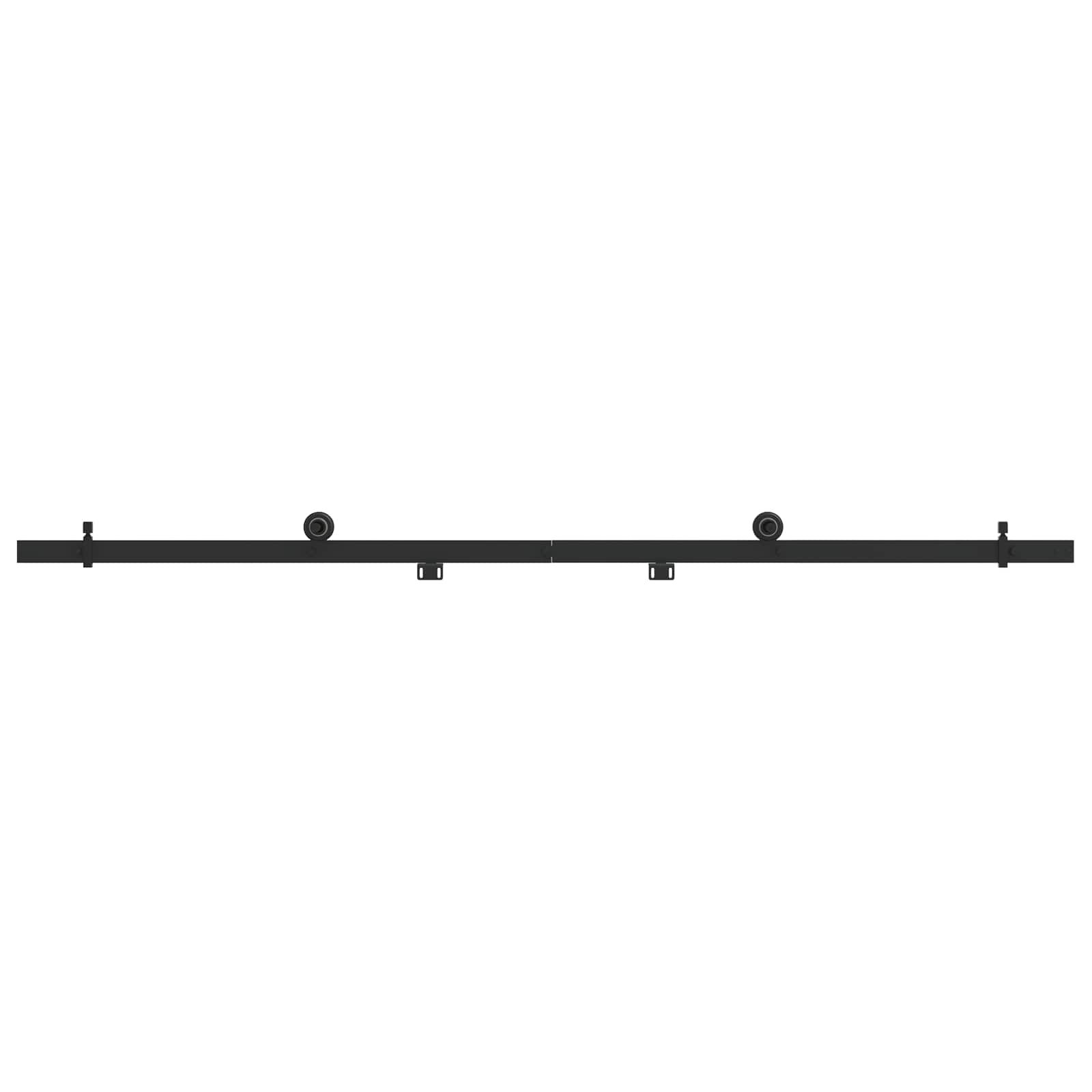 vidaXL - Schuifdeurbeslagset - 200 - cm - Staal - Zwart