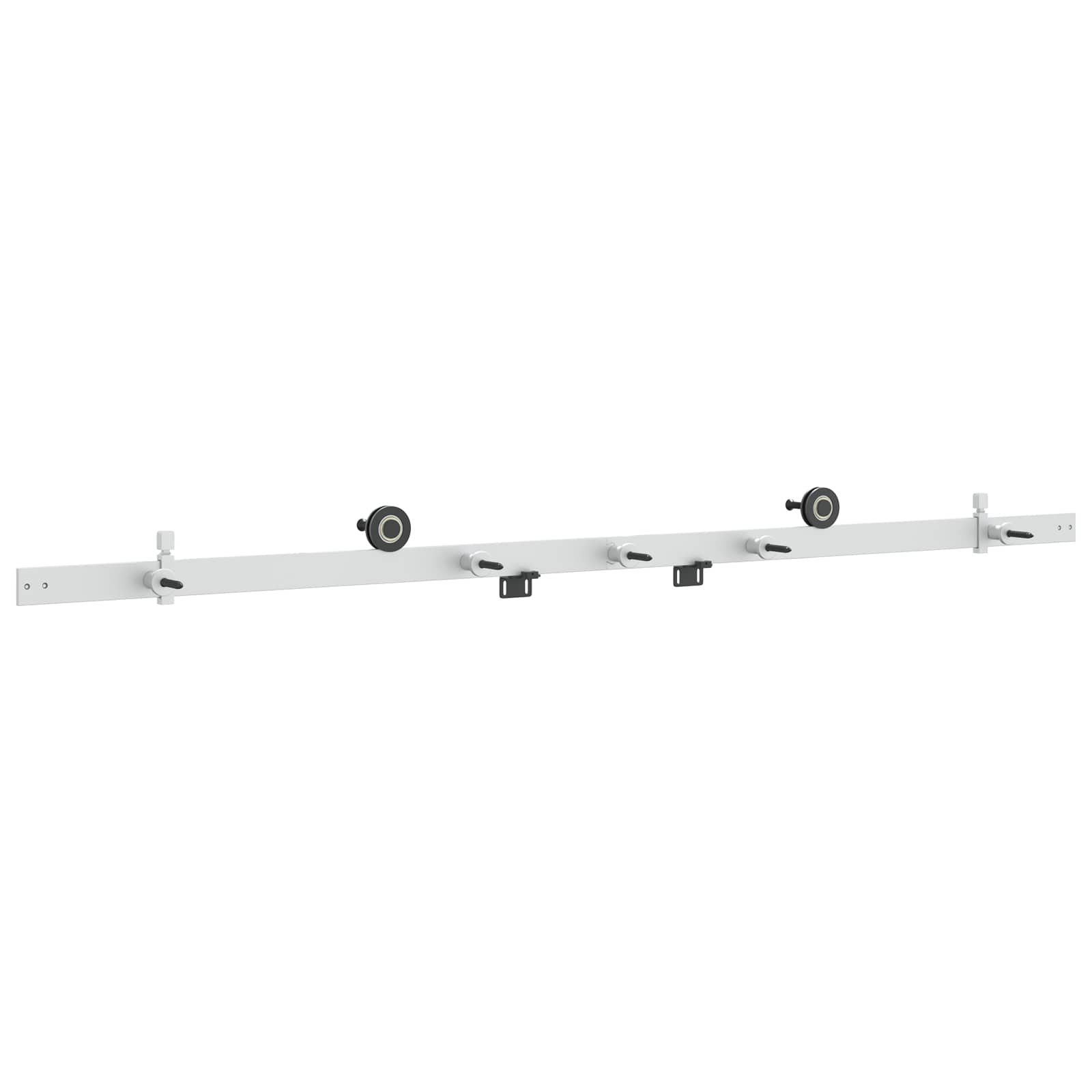 Komplet okovja za drsna vrata 152,4 cm Jeklo Bela