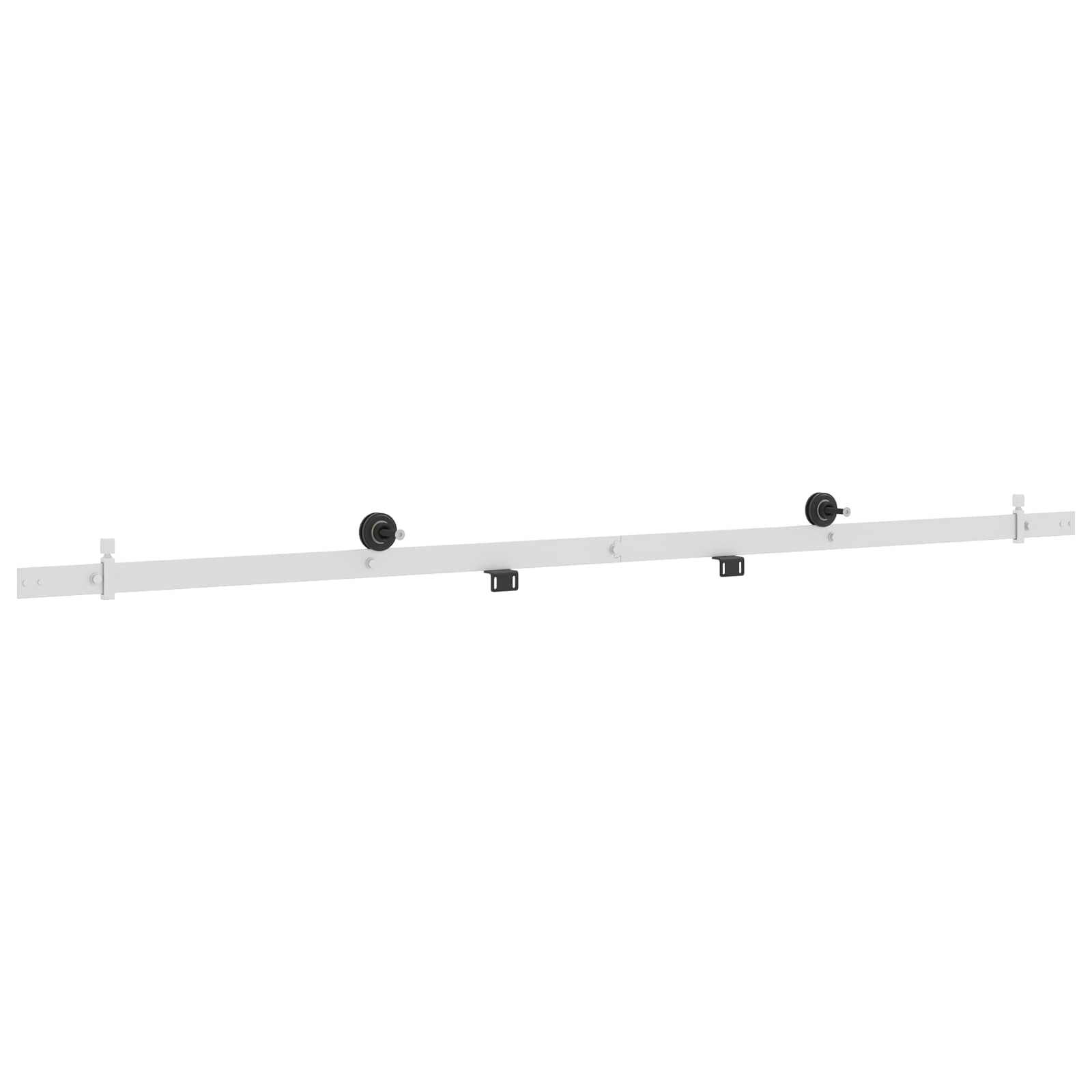 Komplet okovja za drsna vrata 213,4 cm Jeklo Bela