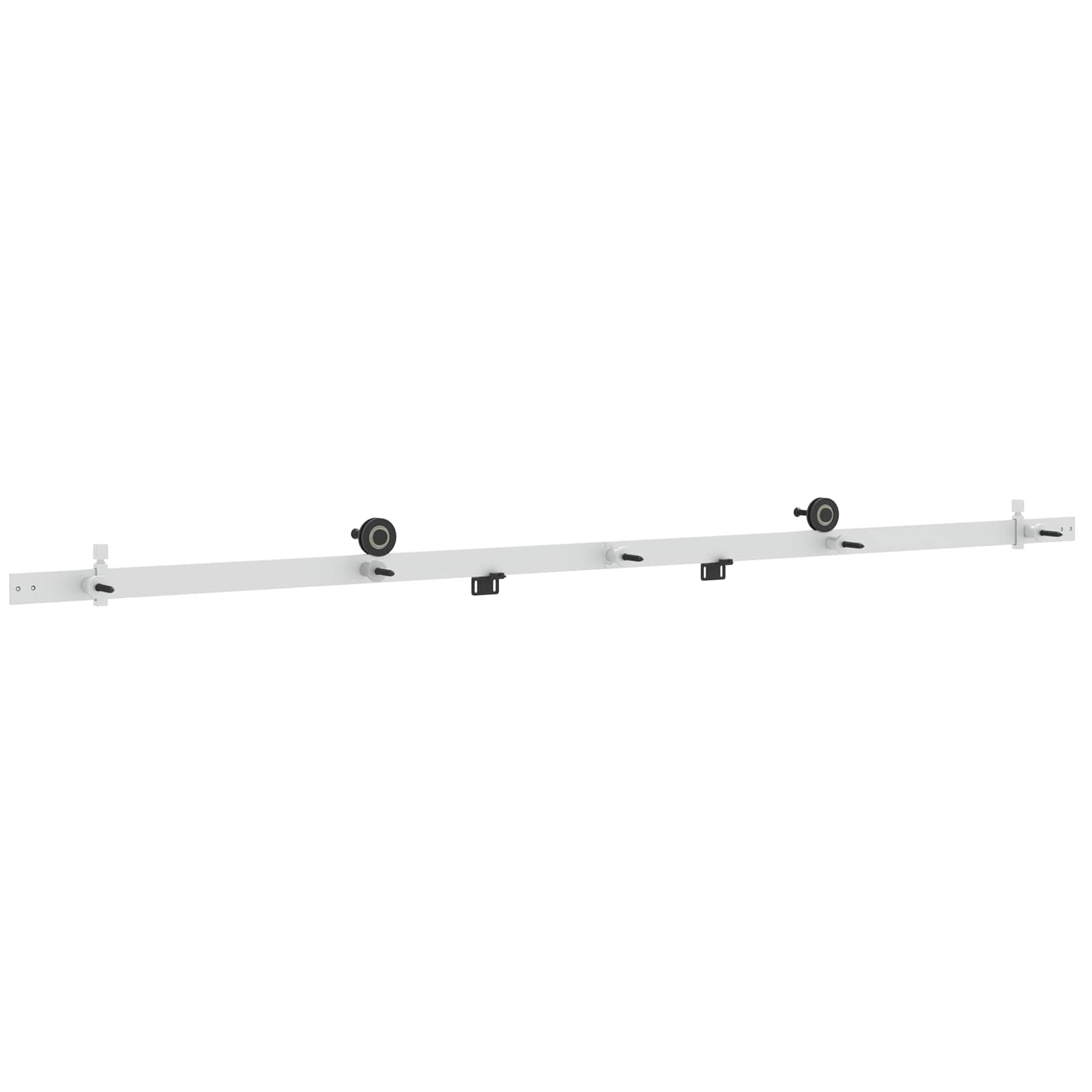 Komplet okovja za drsna vrata 213,4 cm Jeklo Bela