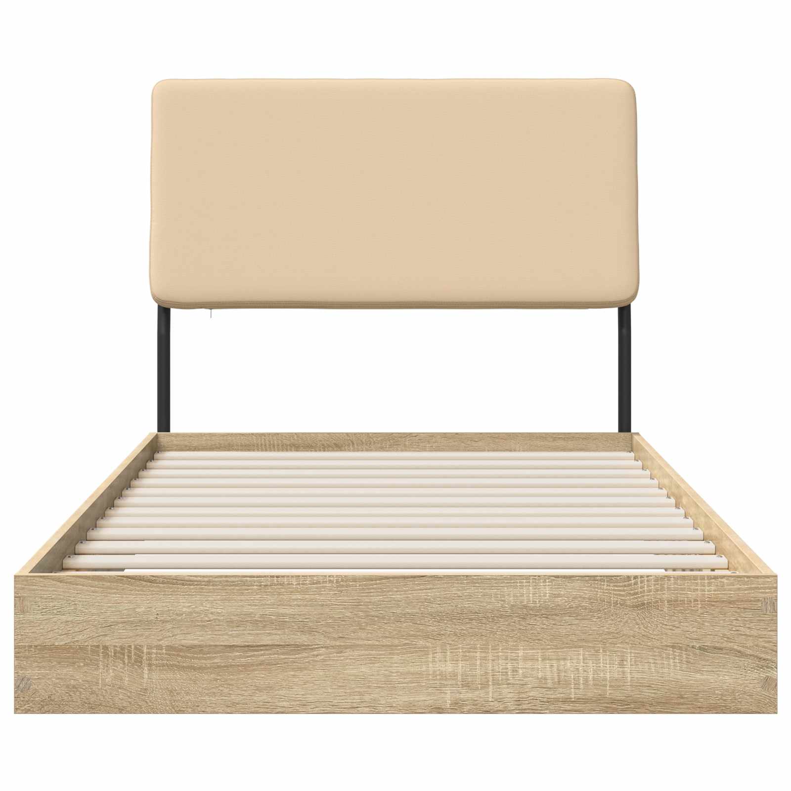 vidaXL Eenpersoonsbed met hoofdbord Sonoma Eiken 75 x 190 cm, foto 3
