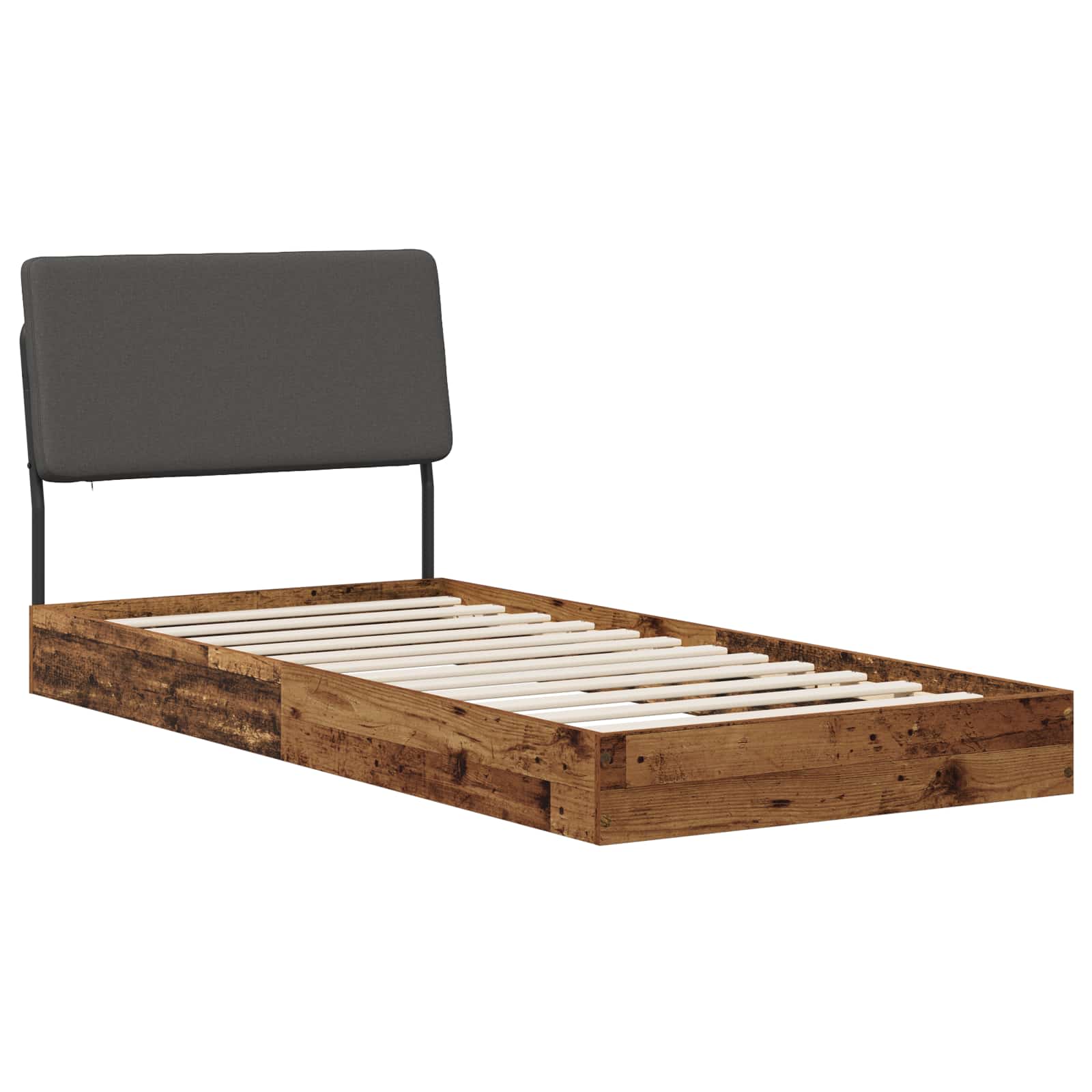 vidaXL Pat de o persoană cu tăblie Lemn de stejar 75 x 190 cm