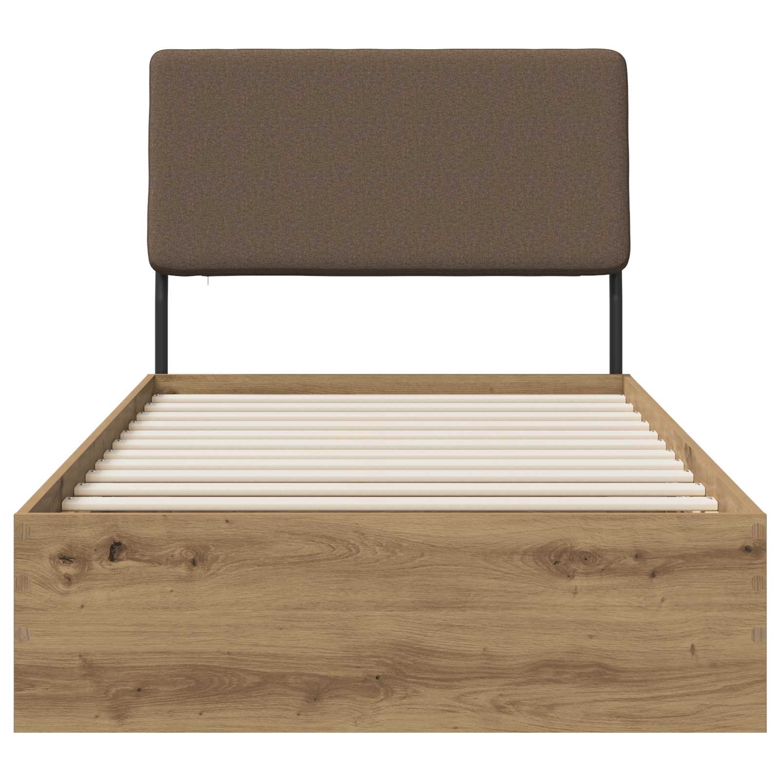 vidaXL Eenpersoonsbed met hoofdbord Artisan eiken en taupe 75 x 190 cm, foto 3