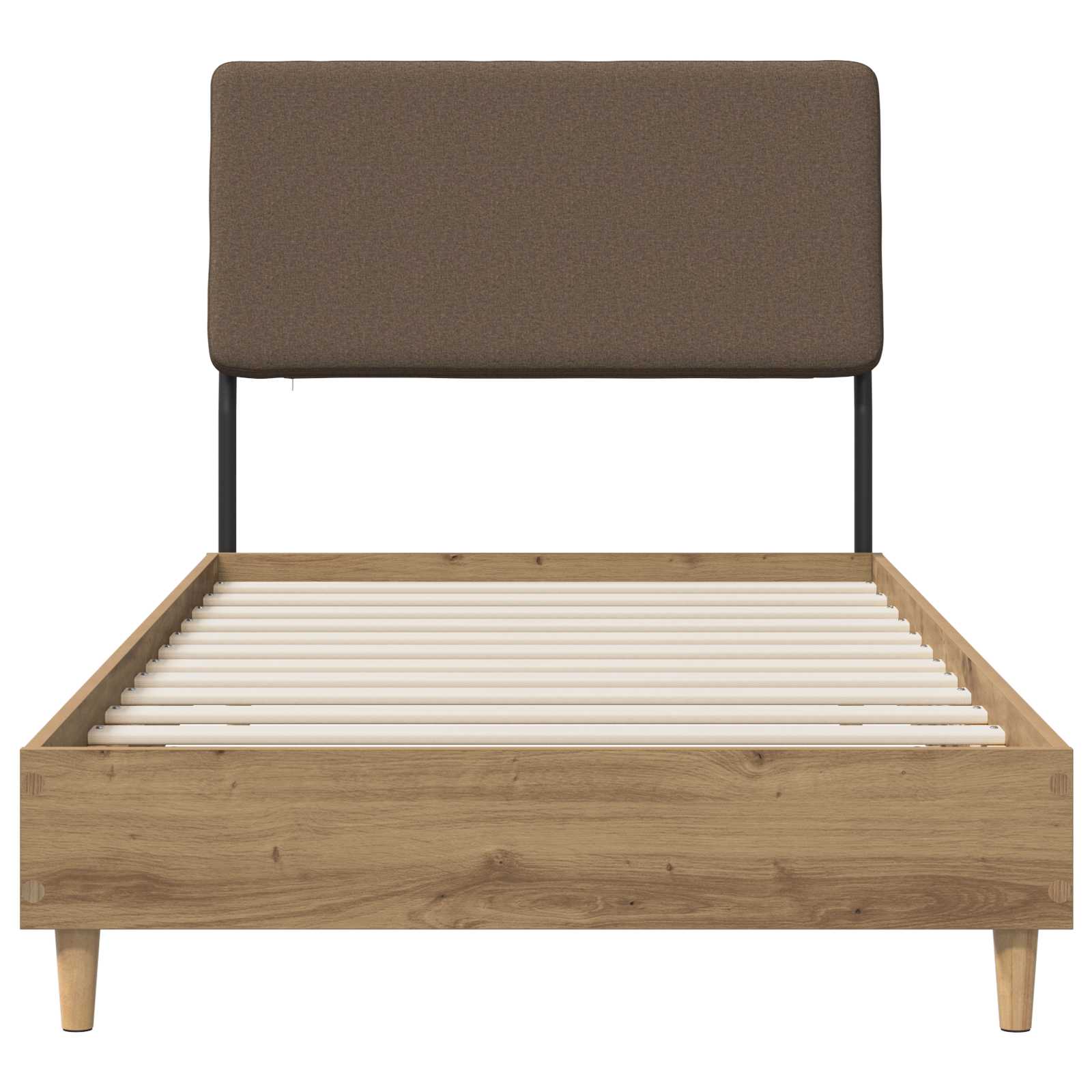 vidaXL Eenpersoonsbed met hoofdbord Artisan eiken en taupe 75 x 190 cm, foto 3