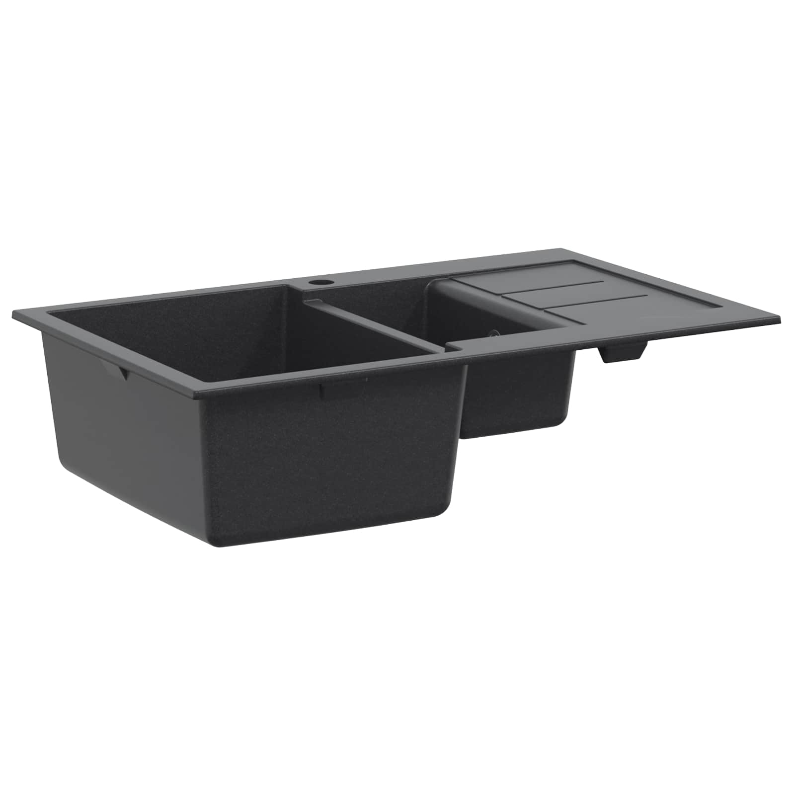 Кухненска мивка с две корита Гранит 80 x 50 x 30.5 см Графит — изображение 2