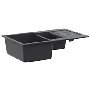 vidaXL Kaheosaline k&ouml;&ouml;givalamu Graniit 80 x 50 x 30,5 cm Tumehall
