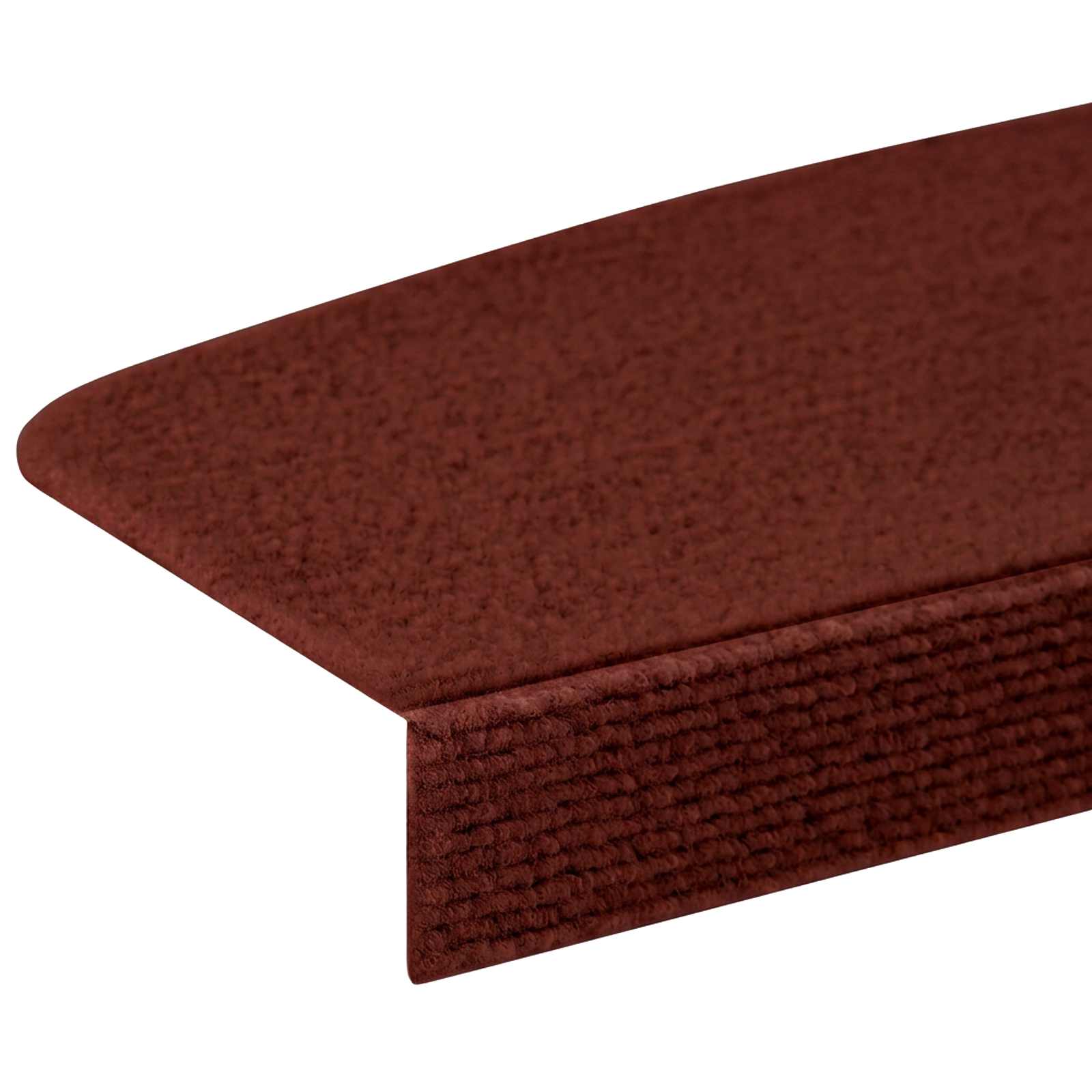 Podloge za stopnice 15 kos 56 x 17 x 3 cm Burgundija Poliester