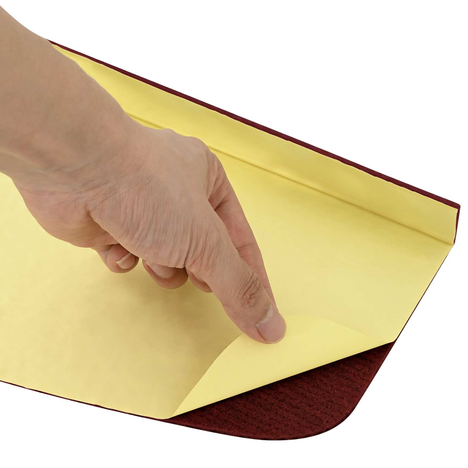 Podloge za stopnice 15 kos 56 x 17 x 3 cm Burgundija Poliester