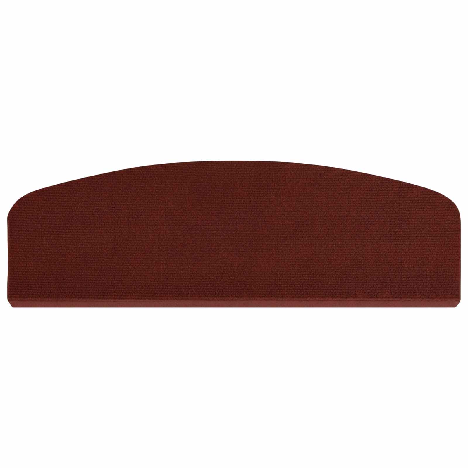 Podloge za stopnice 15 kos 56 x 17 x 3 cm Burgundija Poliester