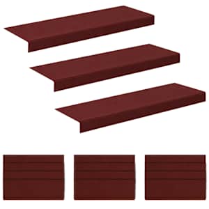 vidaXL Trepiastmematid 15 tk 65 x 21 x 4 cm Veinipunane Pol&uuml;ester