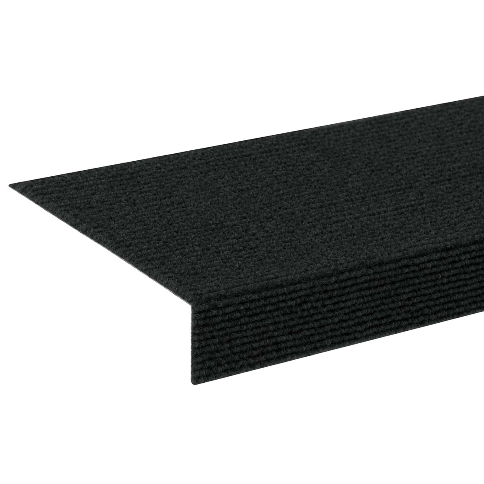 Podloge za stopnice 15 kos 65 x 21 x 4 cm Temno siva Poliester