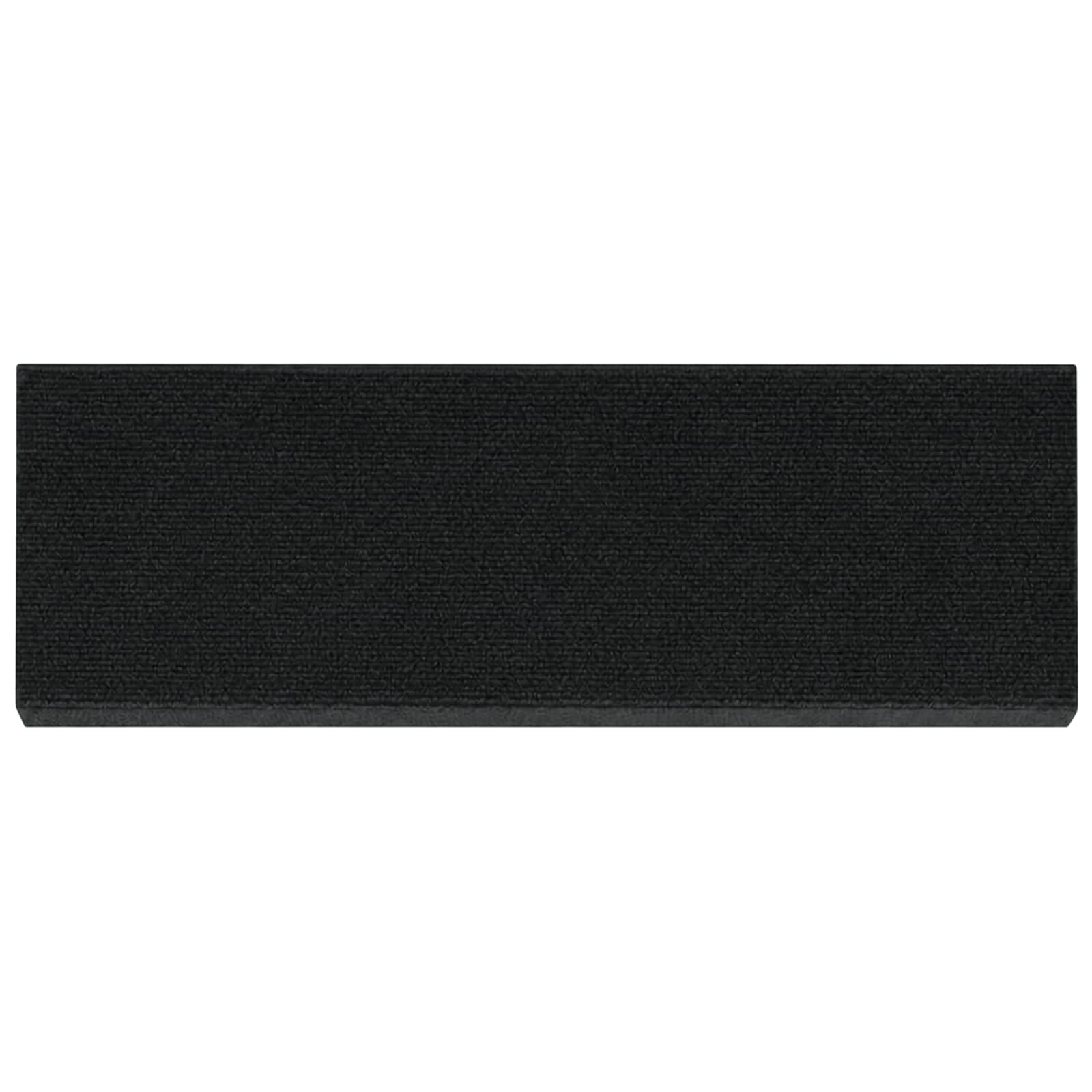 Podloge za stopnice 15 kos 65 x 21 x 4 cm Temno siva Poliester