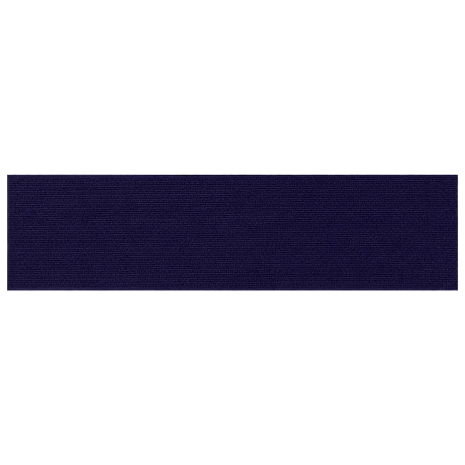 Podloge za stopnice 15 kos 76 x 20 cm Modra Poliester