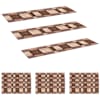 vidaXL Trepiastmematid 15 tk 76 x 20 cm Pruun Pol&uuml;ester Ristk&uuml;lik