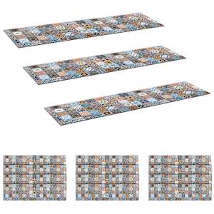vidaXL Trepiastmematid 15 tk 76 x 20 cm Sinine Pol&uuml;ester Ristk&uuml;lik