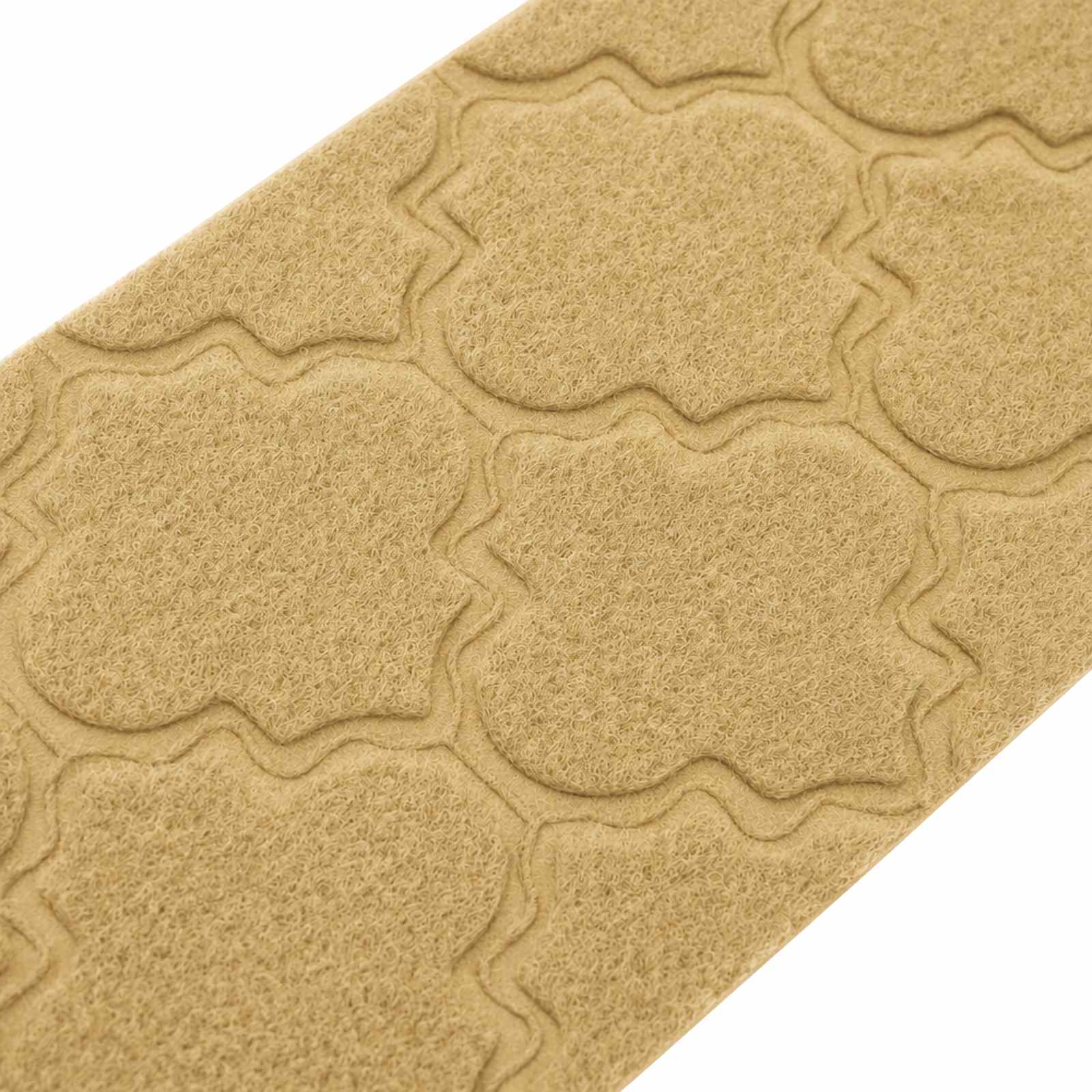Podloge za stopnice 15 kos 76 x 20 cm Bež Poliester Pravokotna