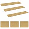 vidaXL Trepiastmematid 15 tk 76 x 20 cm Beež Pol&uuml;ester Ristk&uuml;lik