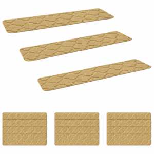 vidaXL Trepiastmematid 15 tk 76 x 20 cm Beež Pol&uuml;ester Ristk&uuml;lik
