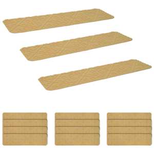 vidaXL Trepiastmematid 15 tk 76 x 20 cm Beež Pol&uuml;ester Ristk&uuml;lik