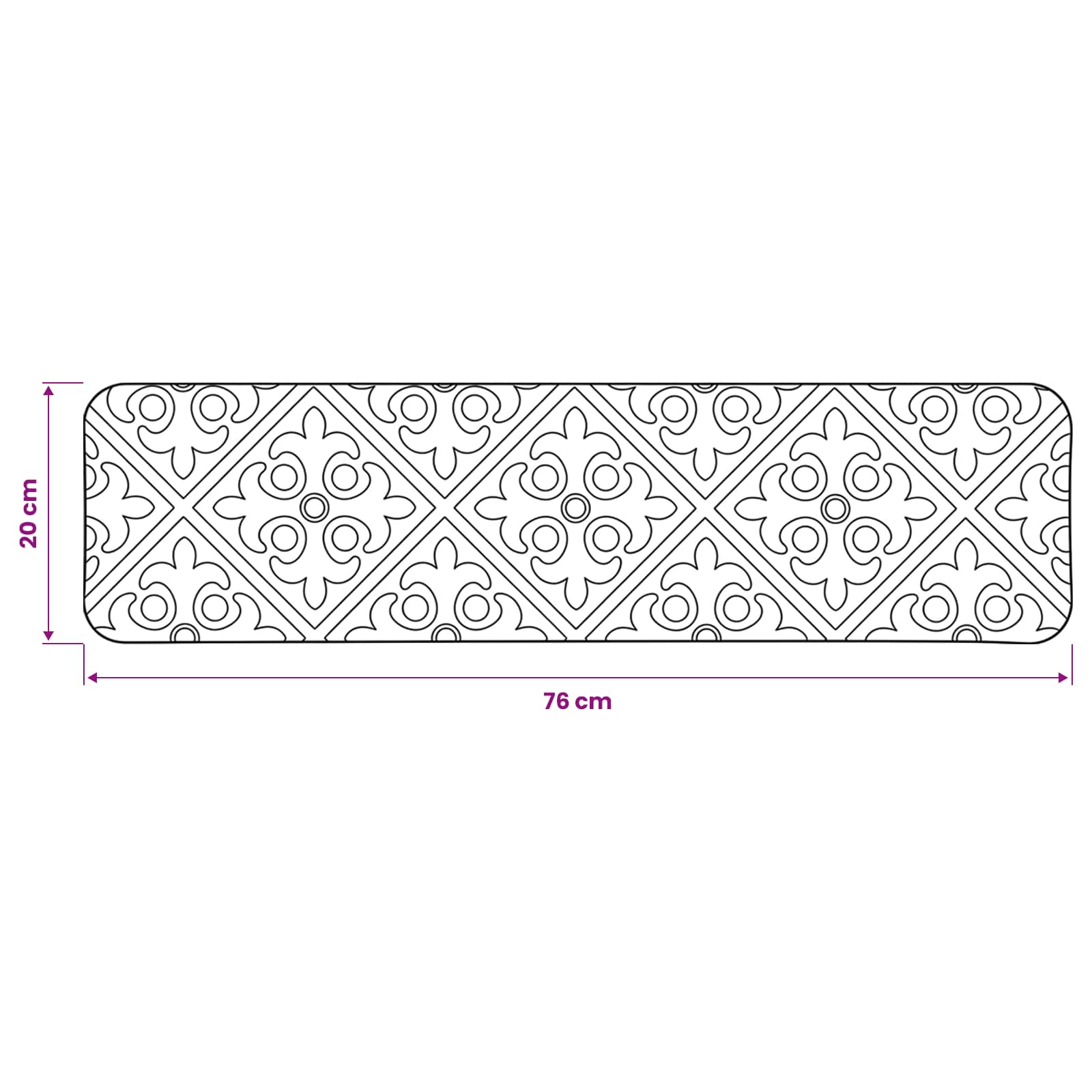 Podloge za stopnice 15 kos 76 x 20 cm Bež Poliester Pravokotna