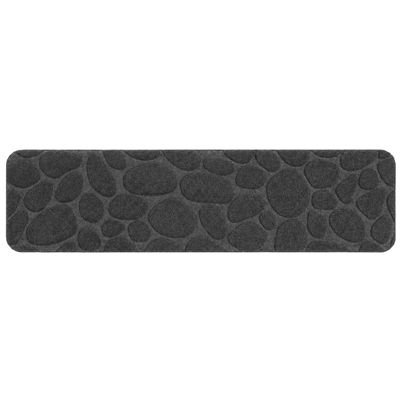 Podloge za stopnice 15 kos 76 x 20 cm Temno siva Poliester