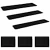 vidaXL Trepiastmematid 15 tk 76 x 20 cm Must Pol&uuml;ester Ristk&uuml;lik