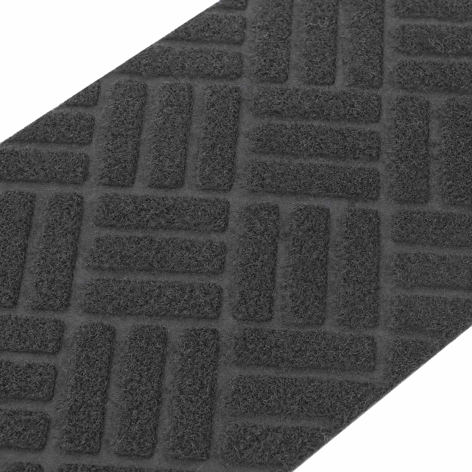 Podloge za stopnice 15 kos 76 x 20 cm Temno siva Poliester