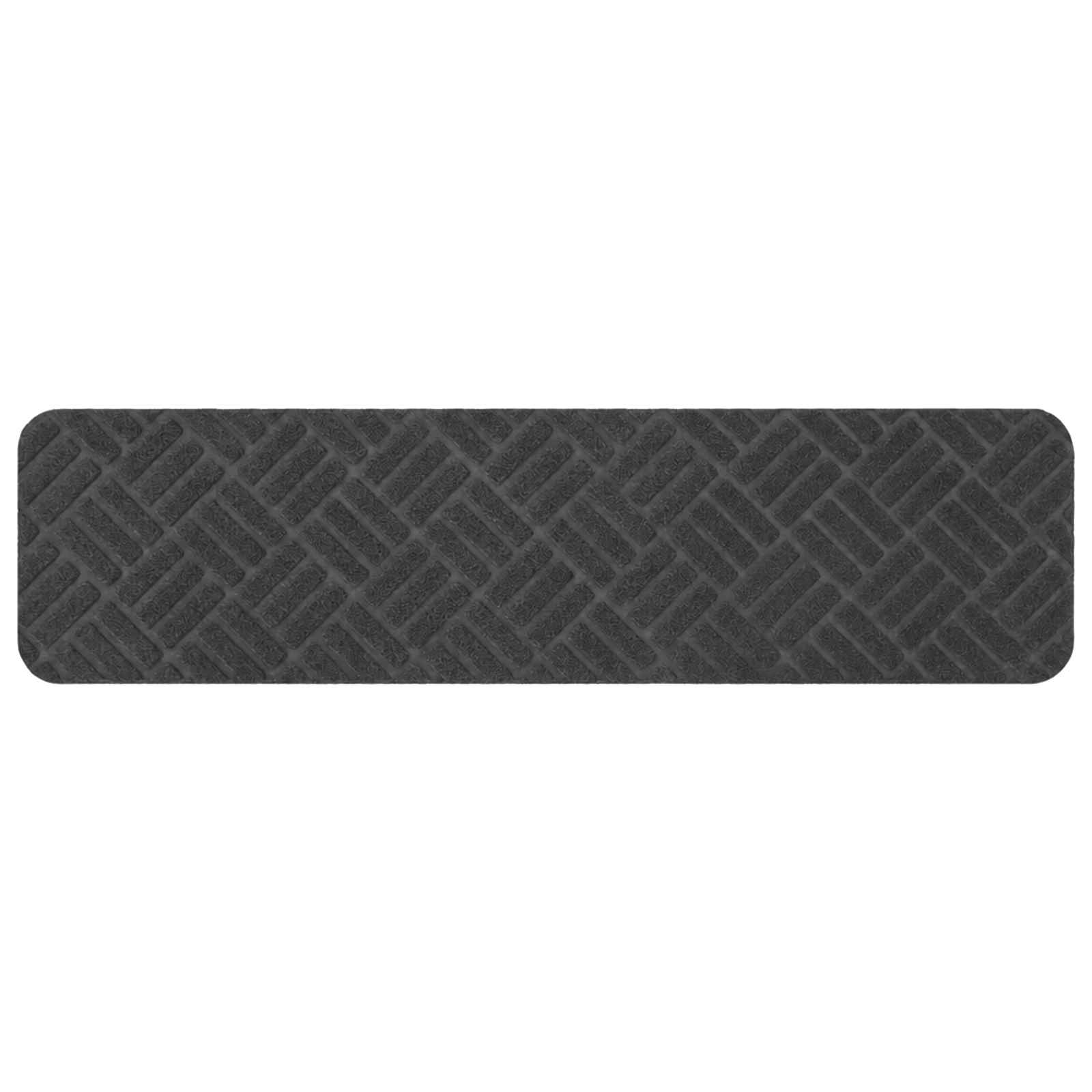 vidaXL - Traptredenmatten - 15 - st - 76 - x - 20 - cm - Donkergrijs - Polyester