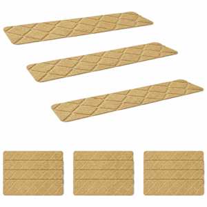 vidaXL Trepiastmematid 15 tk 76 x 20 cm Beež Pol&uuml;ester Ristk&uuml;lik