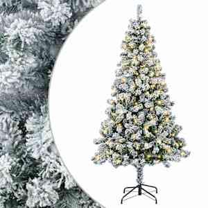 vidaXL Kunstlik kokkupandav j&otilde;ulupuu 120 cm 150 LED-i Soe valge