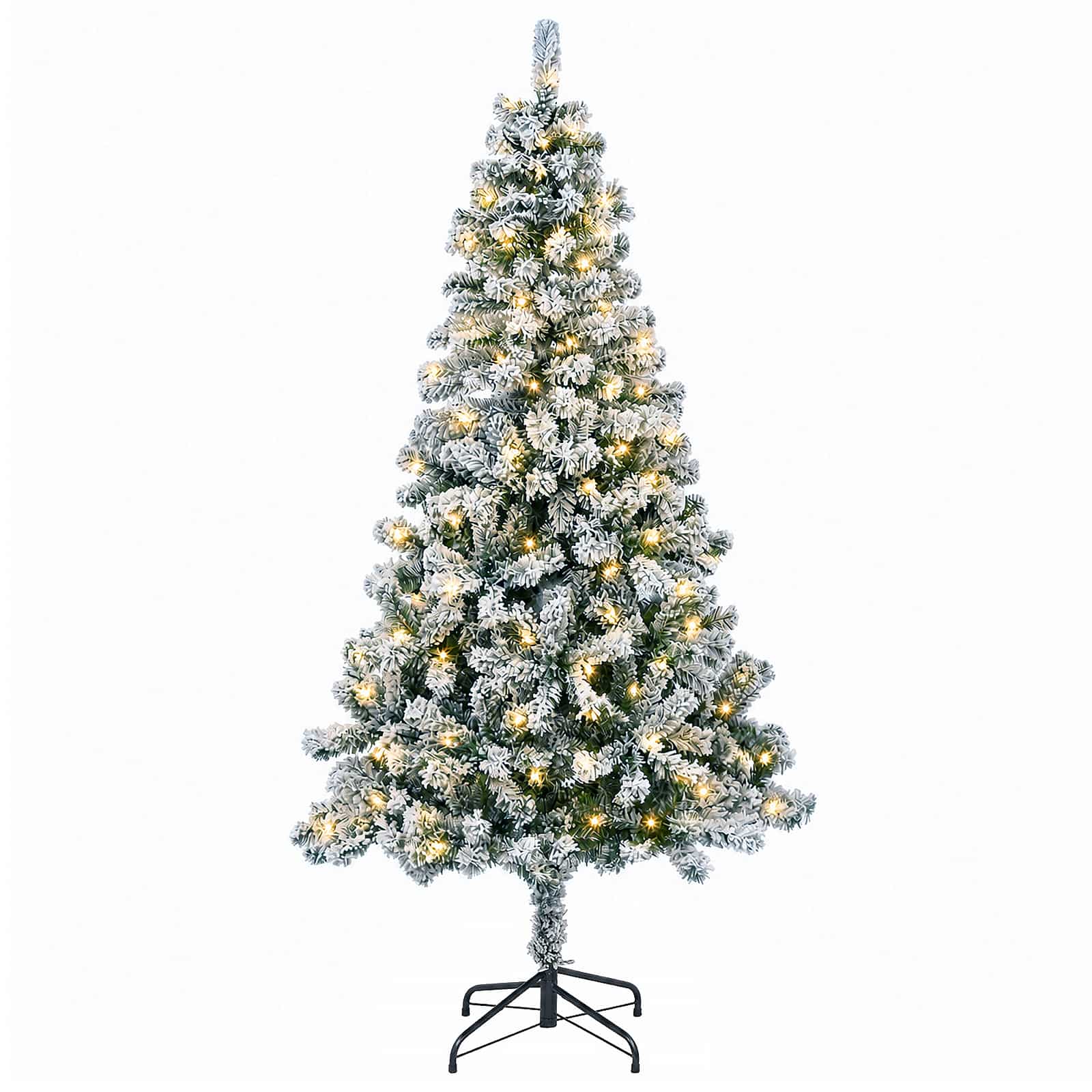 Umetno Zložljivo Božično Drevo 150 cm 150 LED Toplo bela