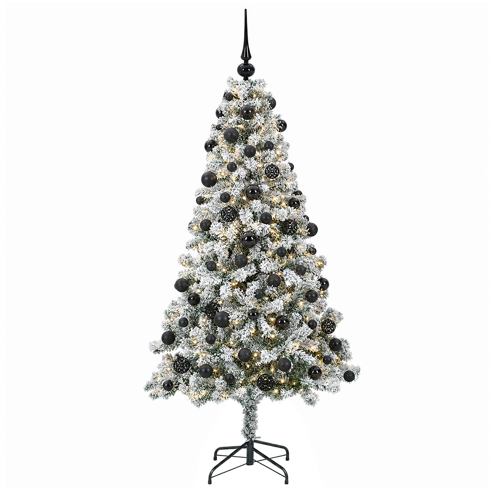 Umjetno božično drevo z okrasnimi kroglami 240 cm 300 LED
