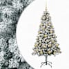 vidaXL Tehisj&otilde;ulukuusk koos kaunistustega 120 cm 150 LED-i Soe valge