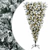vidaXL Tagurpidi Kunstlik Hingega J&otilde;ulupuu 150 cm 150 LED-i Soe valge