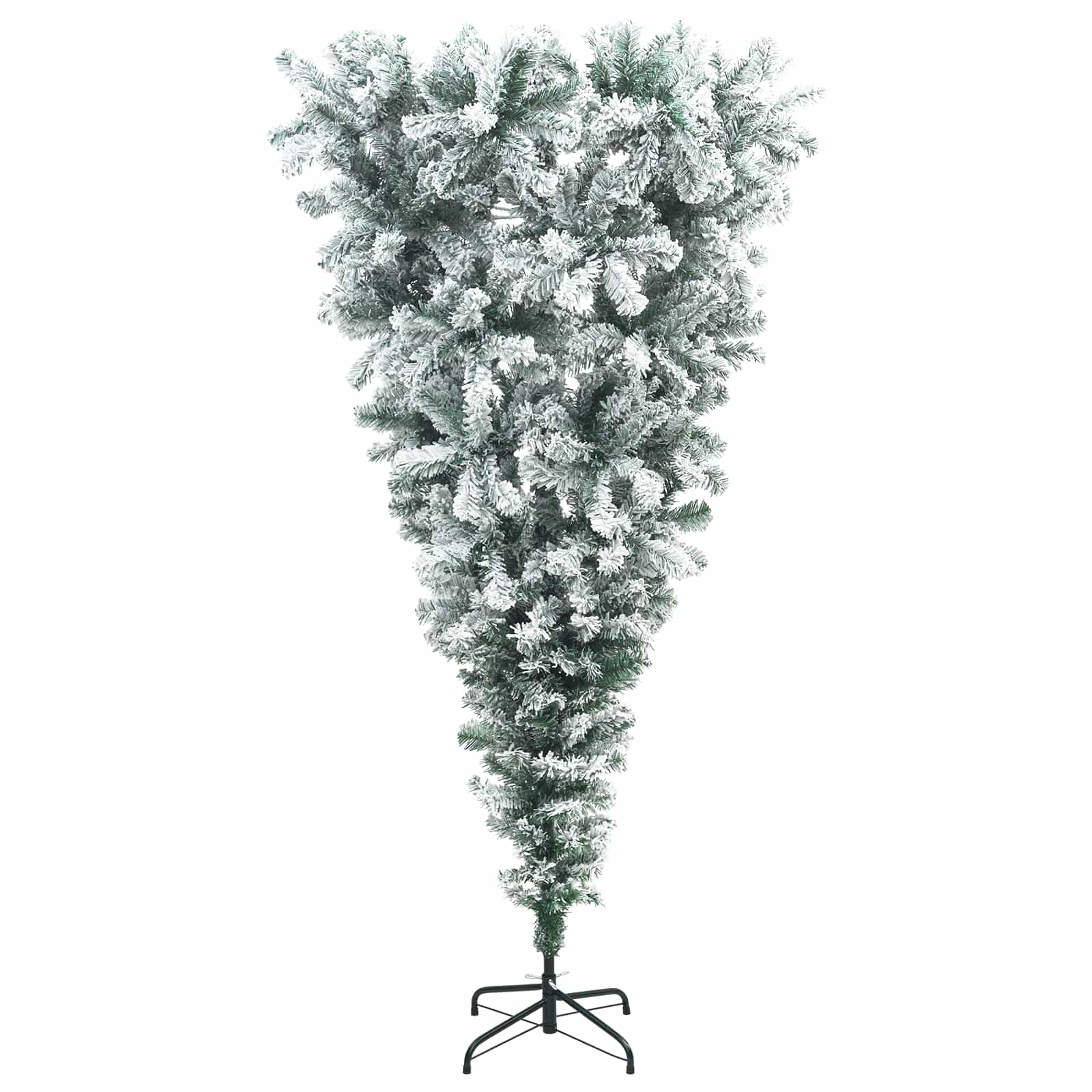 Obrnjen umetni viseči božični dreves 180 cm 300 LED Toplo bela