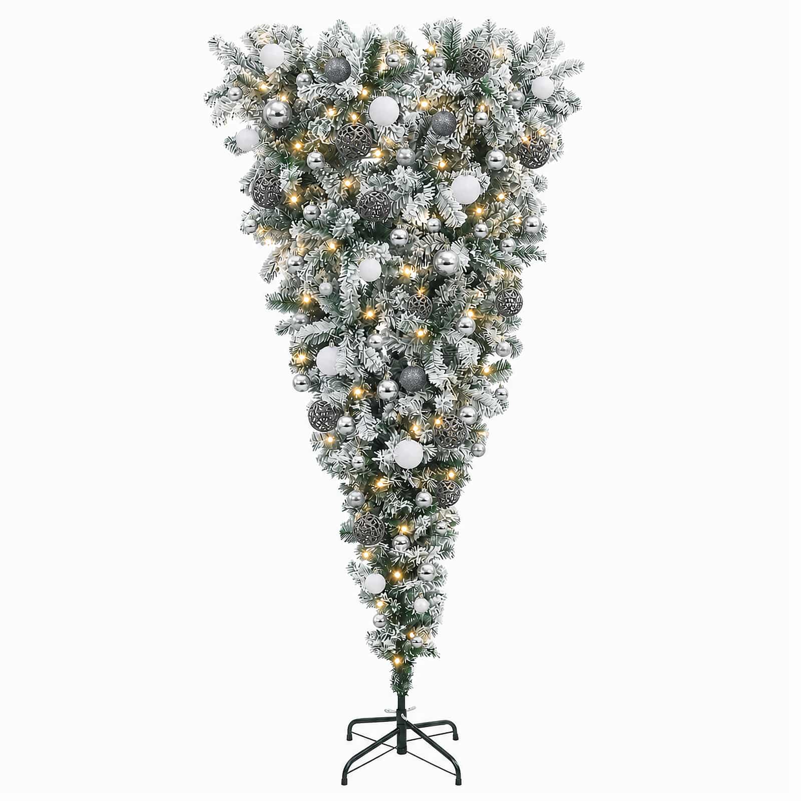 Umetna božična jelka z bučko 240 cm 300 LED Toplo bela