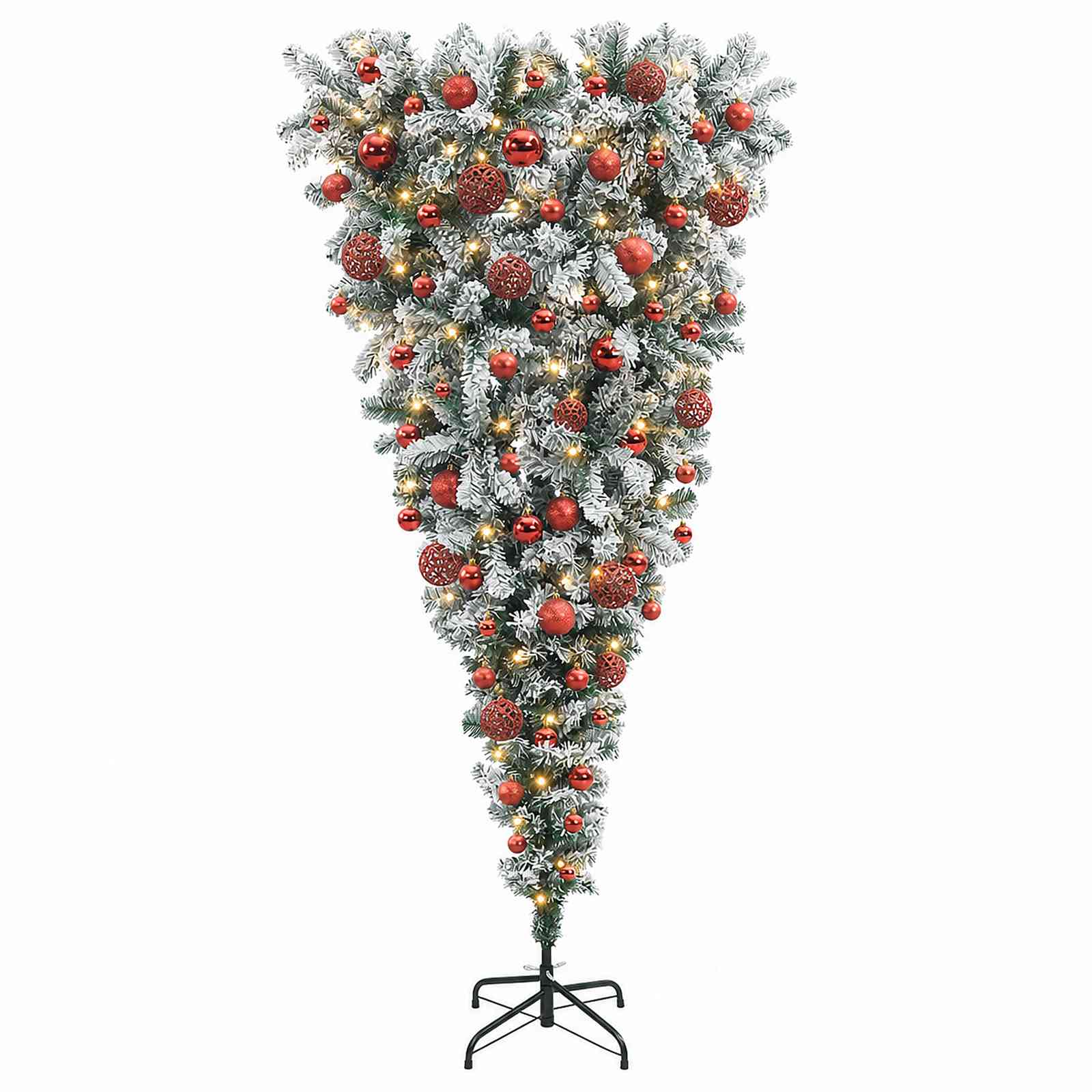 Umetna božična jelka z bučko 210 cm 300 LED Toplo bela