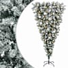 vidaXL Tagurpidi Kunstlik Hingega J&otilde;ulupuu 150 cm 150 LED-i Soe valge