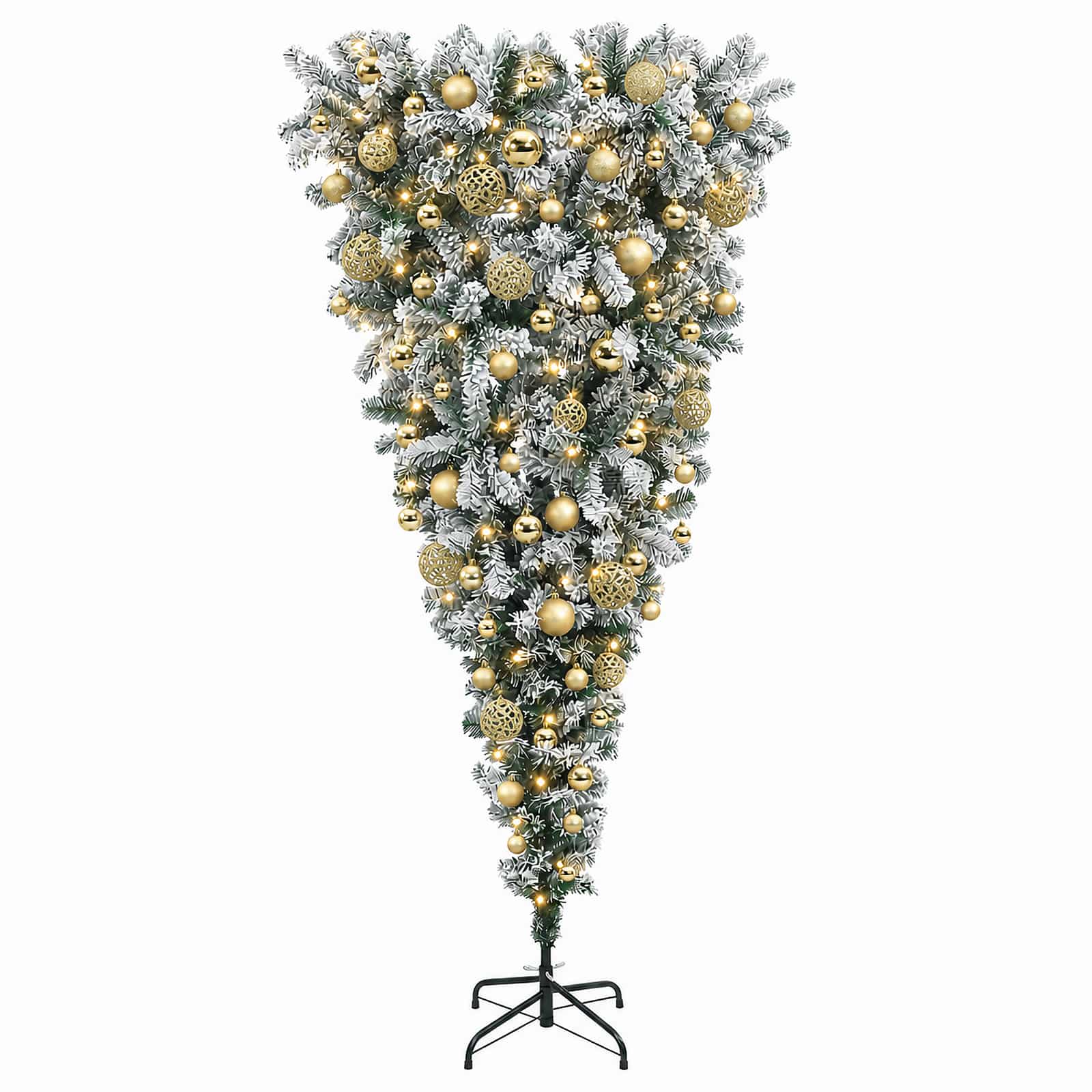 Umetna božična jelka z bučko 240 cm 300 LED Toplo bela
