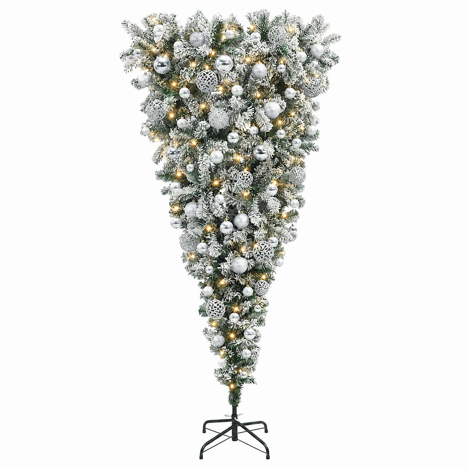 Umetna božična jelka z bučko 240 cm 300 LED Toplo bela