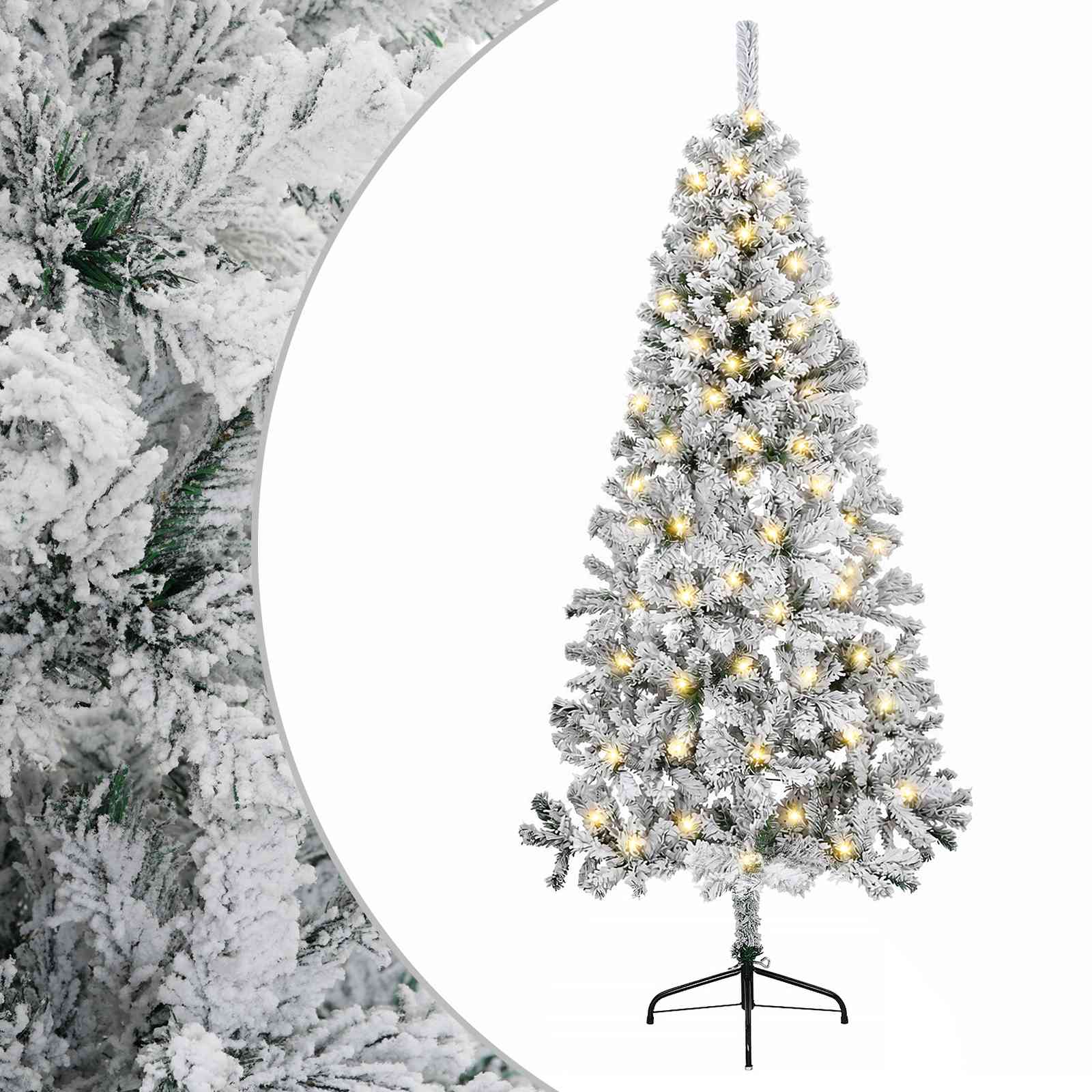 Umetno Zložljivo Božično Drevo 210 cm 300 LED Toplo bela