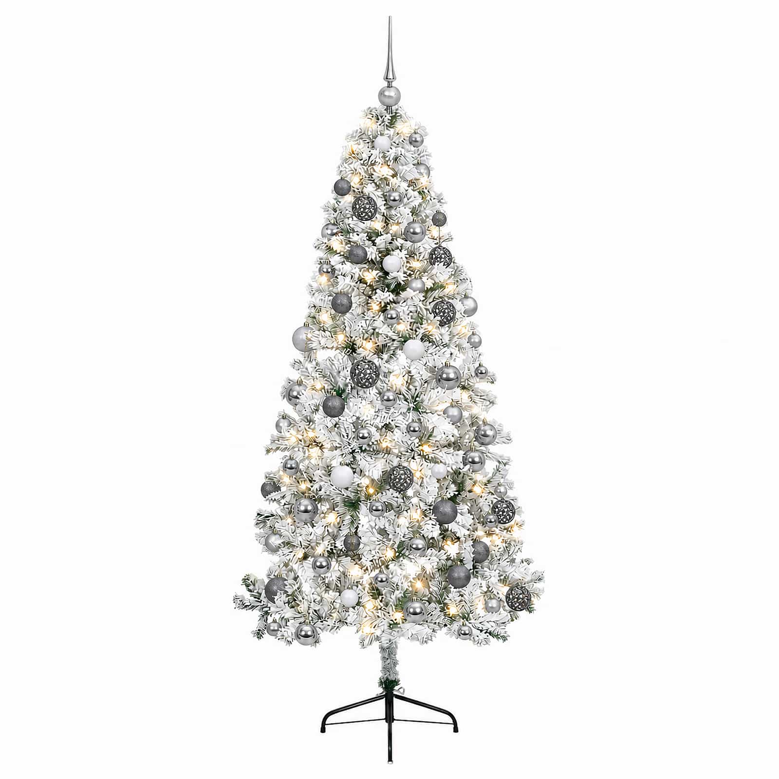 Umetna božična jelka z bučko 180 cm 300 LED Toplo bela