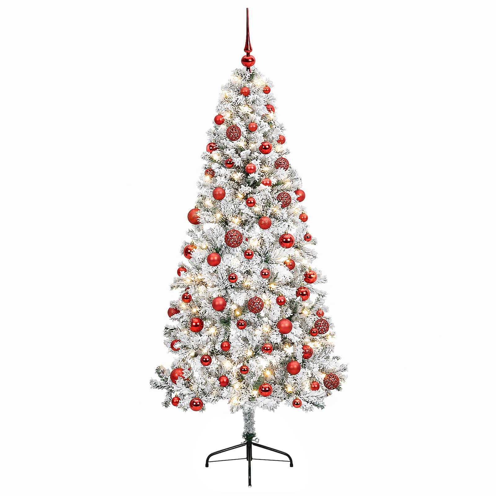 Umetna božična jelka z bučko 180 cm 300 LED Toplo bela