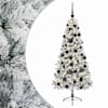 vidaXL Kunstkuusk koos j&otilde;ulukuuliga 120 cm 150 LED-i Soe valge
